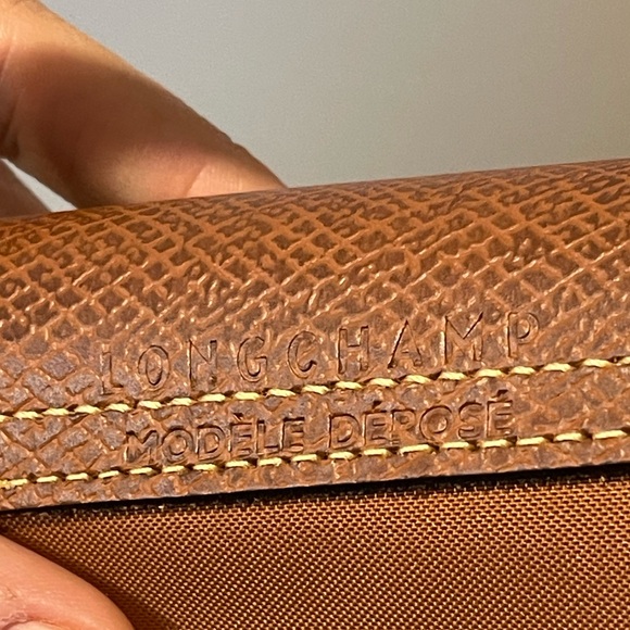 Longchamp | Le Pliage Cognac Original Pouch w Handle + Long Strap kit installed - Picture 10 of 16